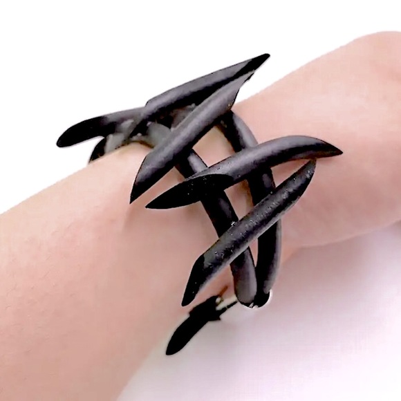 🖤𝟨𝟢%𝖮𝖥𝖥-𝖻𝗎𝗇𝖽𝗅𝖾𝗌𝟣𝟢+🖤NEW Spikes Rubber Bracelet - Picture 1 of 5